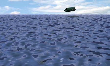 jumper survolant de l'eau